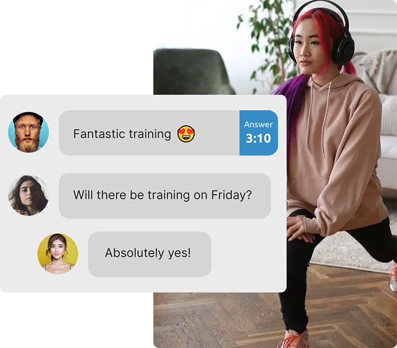 Viewers interacting through integrated live chat