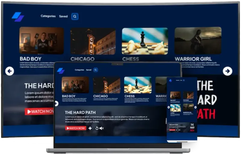 Curated OTT channels and series on a branded platform