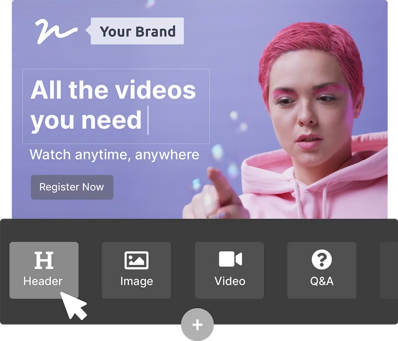 Real-time channel editor updating an OTT app design