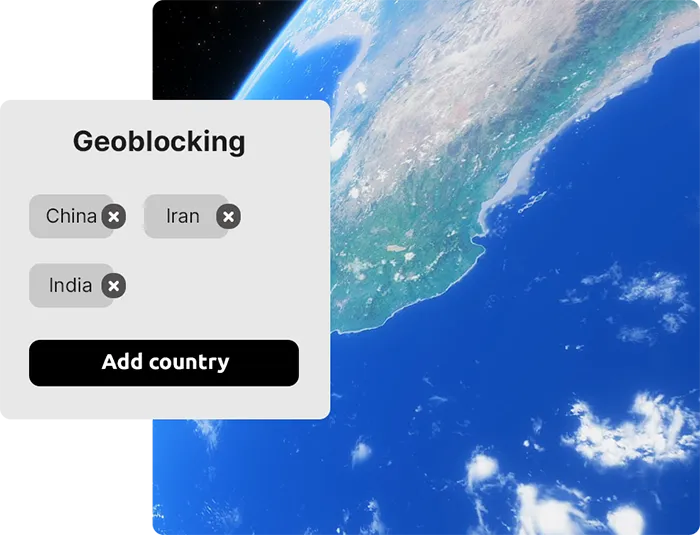Geo-blocking rules restricting content by country