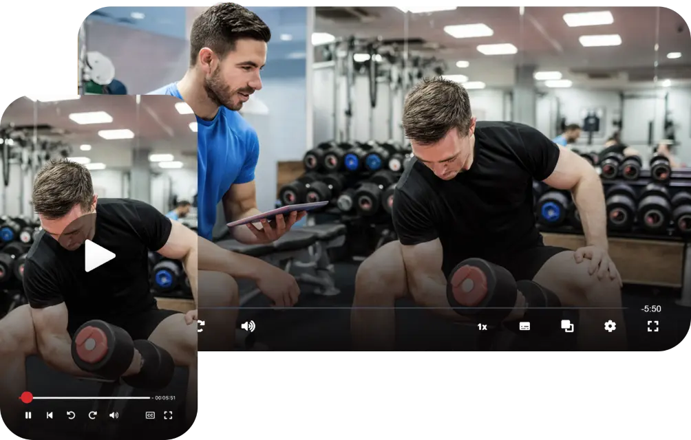Fitness streaming platform built with Teyuto