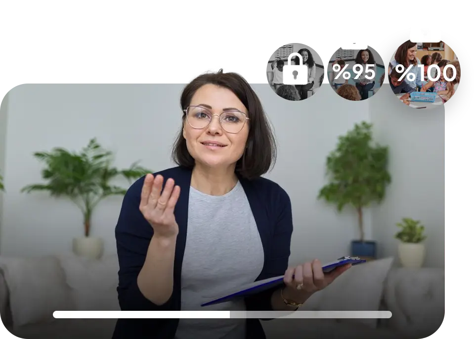 Online course with conditional video content access